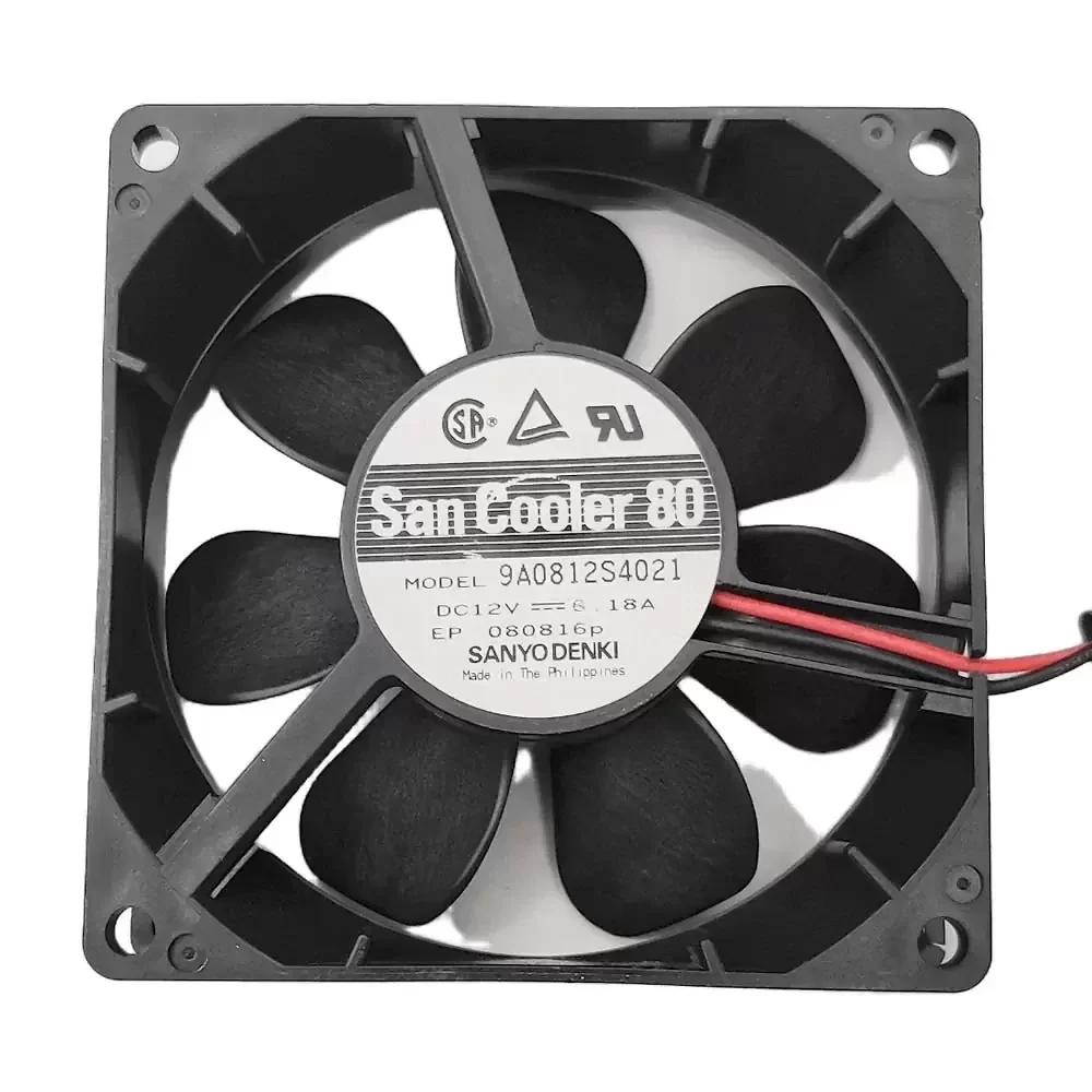 9A0812S4021 Sanyo Denki 12VDC 0.18A 80x80x25mm Axial Fan 9A0812S4021 Sanyo Denki 12VDC 0.18A 80x80x25mm Axial Fan