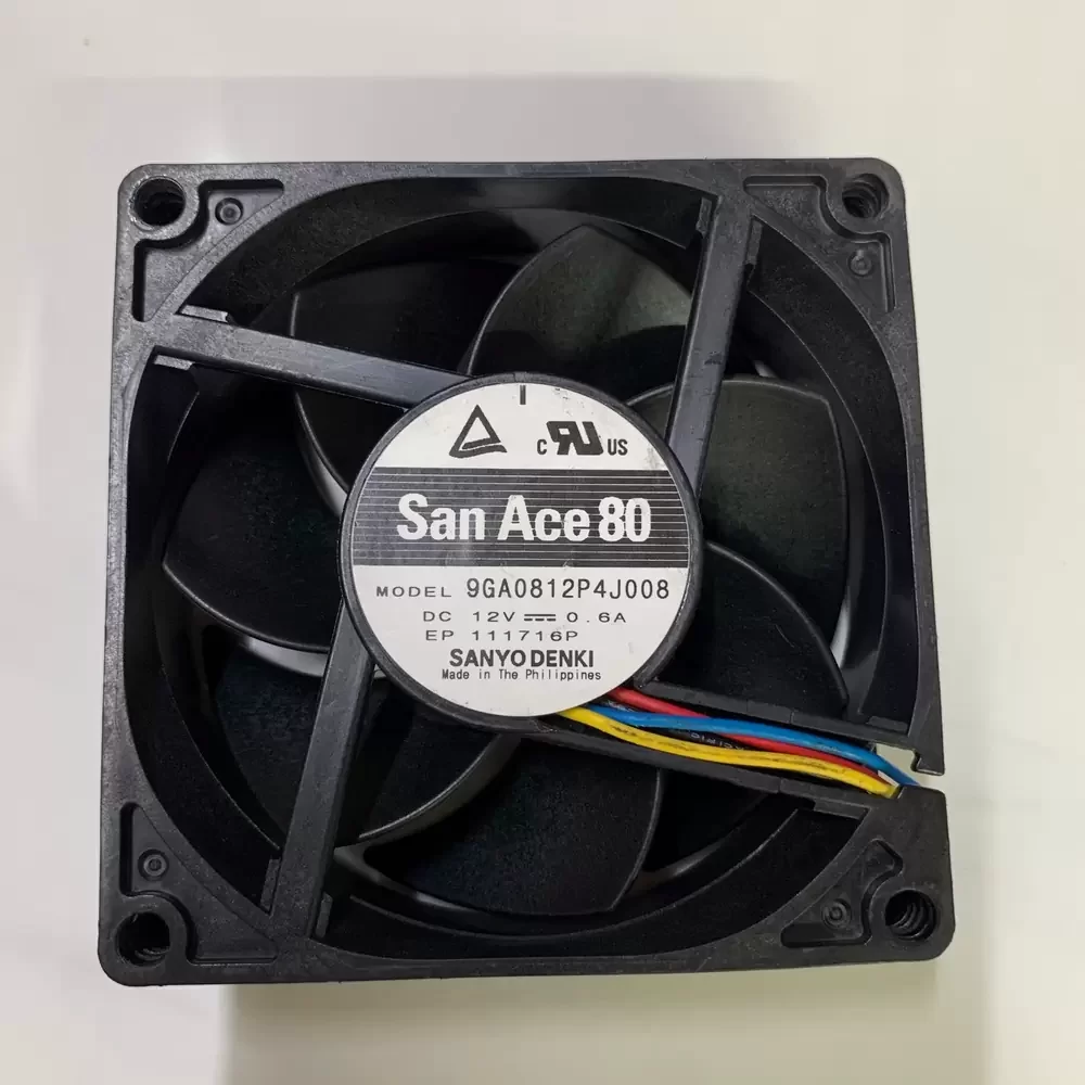 9GA0812P4J008 Sanyo Denki 12V 80x80x25mm DC Axial Fan