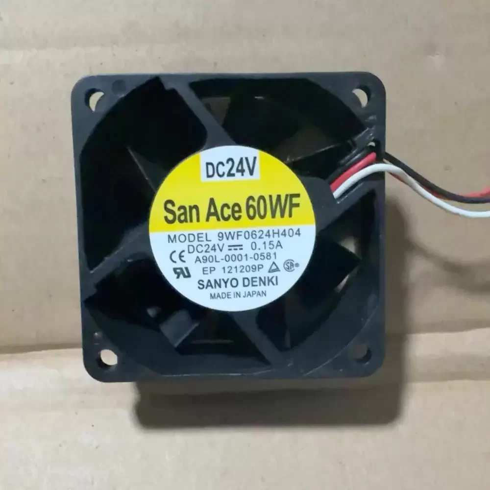 9WF0624H404 Sanyo Denki 24VDC 60x60x25mm Axial Fan 9WF0624H404 Sanyo Denki 24VDC 60x60x25mm Axial Fan