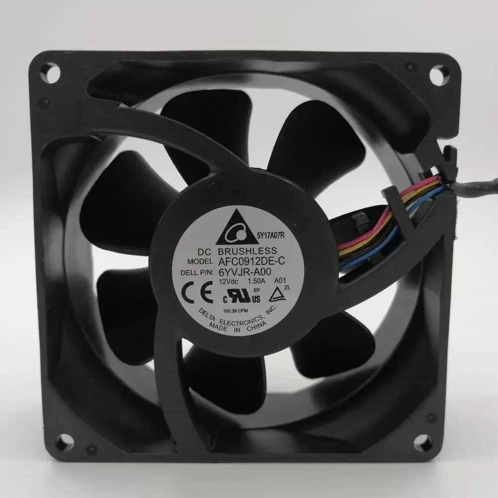 AFC0912DE-CA01 Delta 12VDC 92x92x38mm PWM Axial Fan AFC0912DE-CA01 Delta 12VDC 92x92x38mm PWM Axial Fan