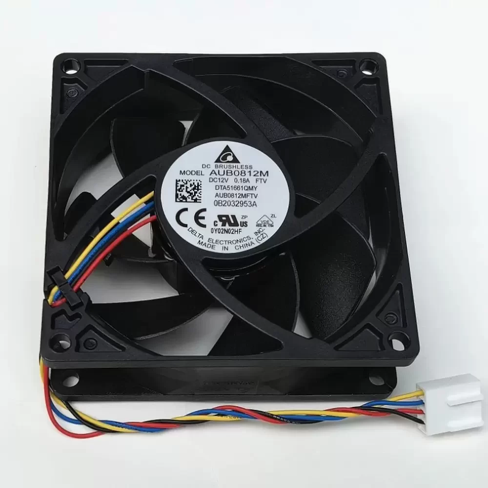 AUB0812M-FTV Delta 12VDC 80x80x25mm PWM Axial Fan