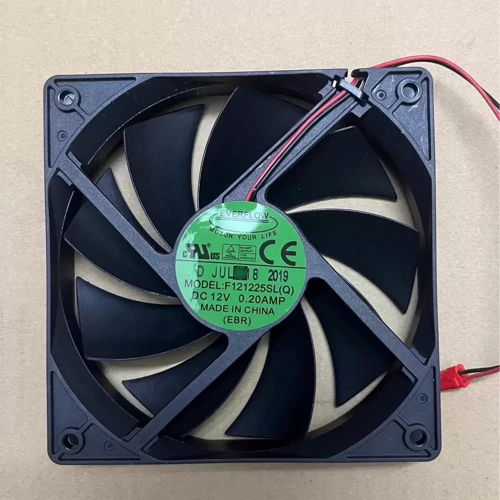 F121225SL(Q) Everflow 12VDC 120x120x25mm Axial Fan