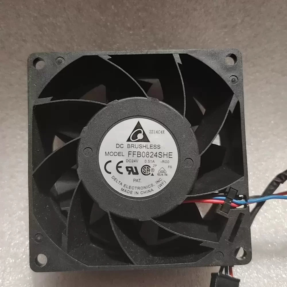 FFB0824SHE-R00 Delta 24VDC 0.51A 80x80x38mm DC Axial Fan