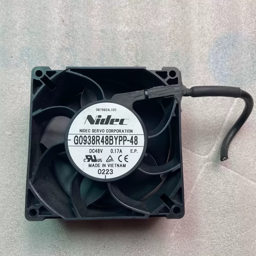 G0938R48BYPP-48 Nidec 48VDC 0.17A 92x92x38mm Axial Fan G0938R48BYPP-48 Nidec 48VDC 0.17A 92x92x38mm Axial Fan