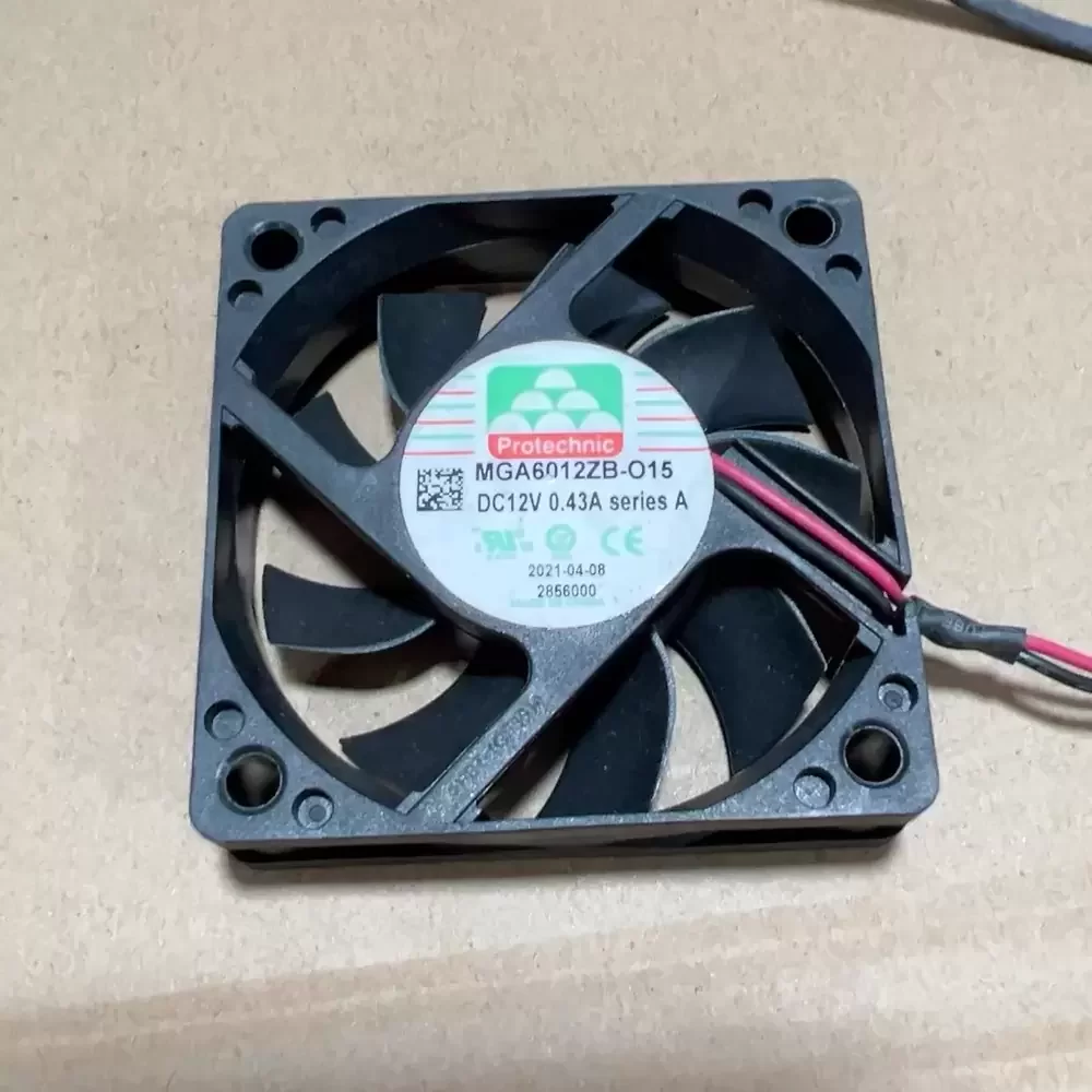 MGA6012ZB-O15 Protechnic 12VDC 0.43A 60x60x15mm Axial Fan MGA6012ZB-O15 Protechnic 12VDC 0.43A 60x60x15mm Axial Fan