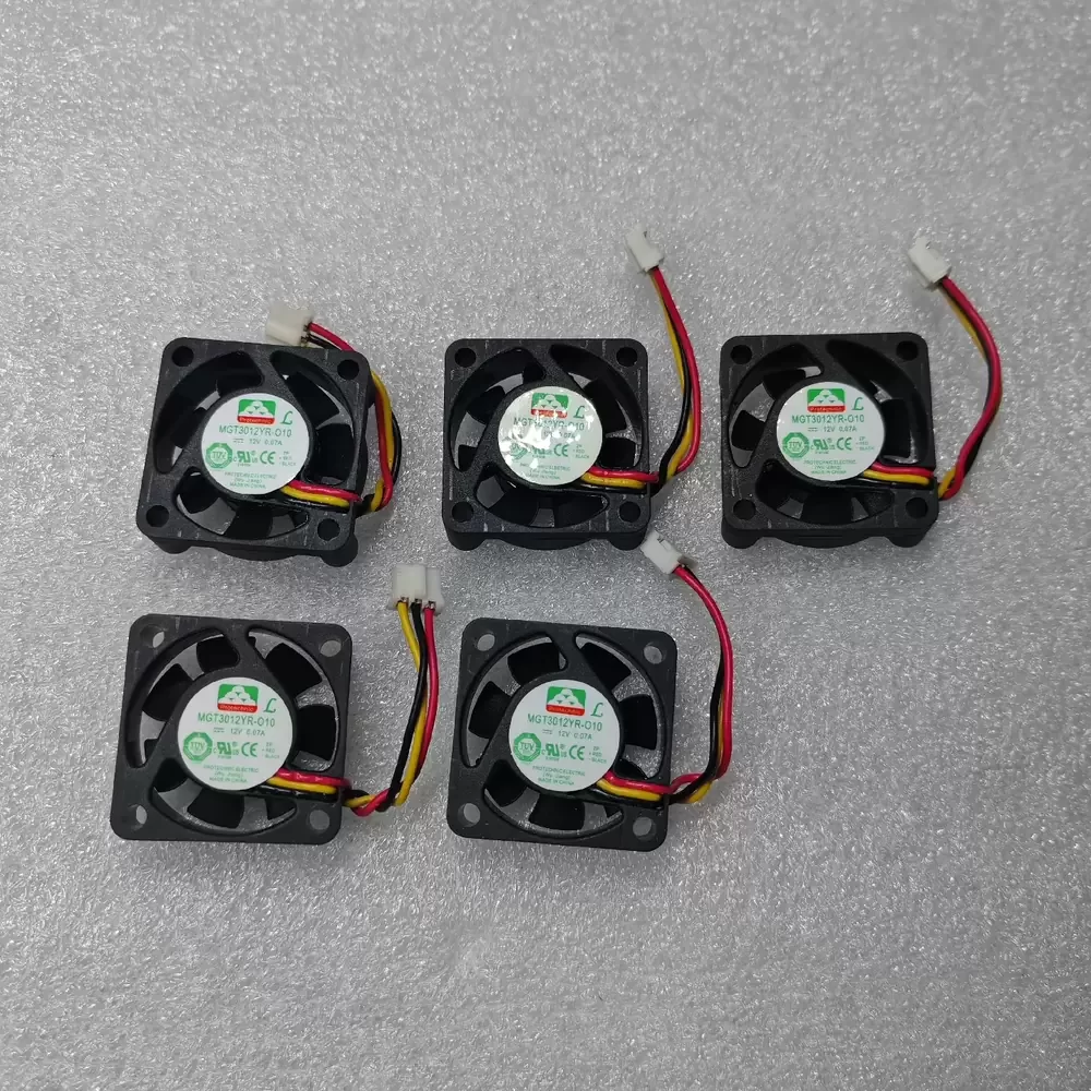 MGT3012YR-O10 Protechnic 12VDC 0.07A 30x30x10mm Axial Fan