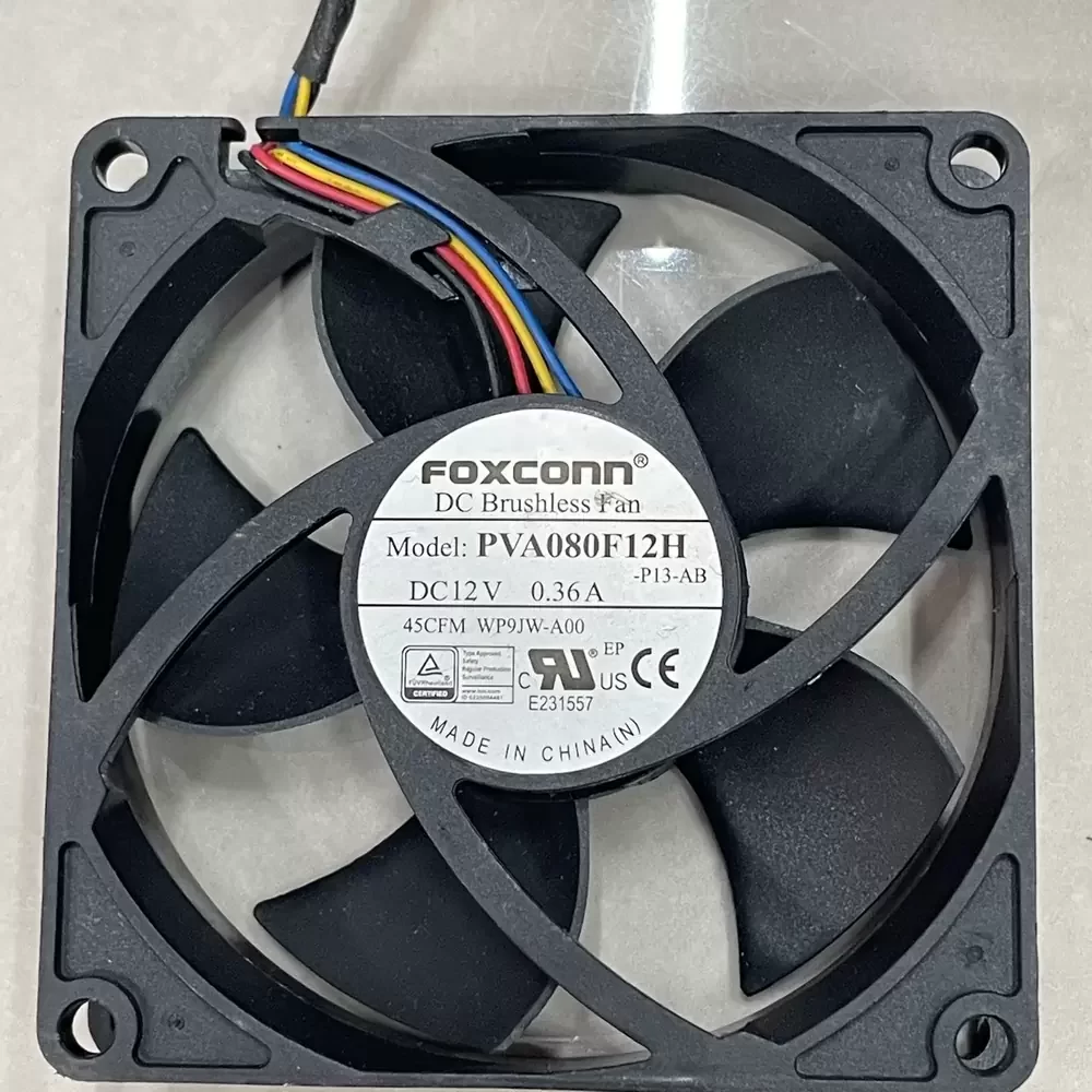 PVA080F12H-P12-AB Foxconn 12VDC 80x80x25mm Axial Fan