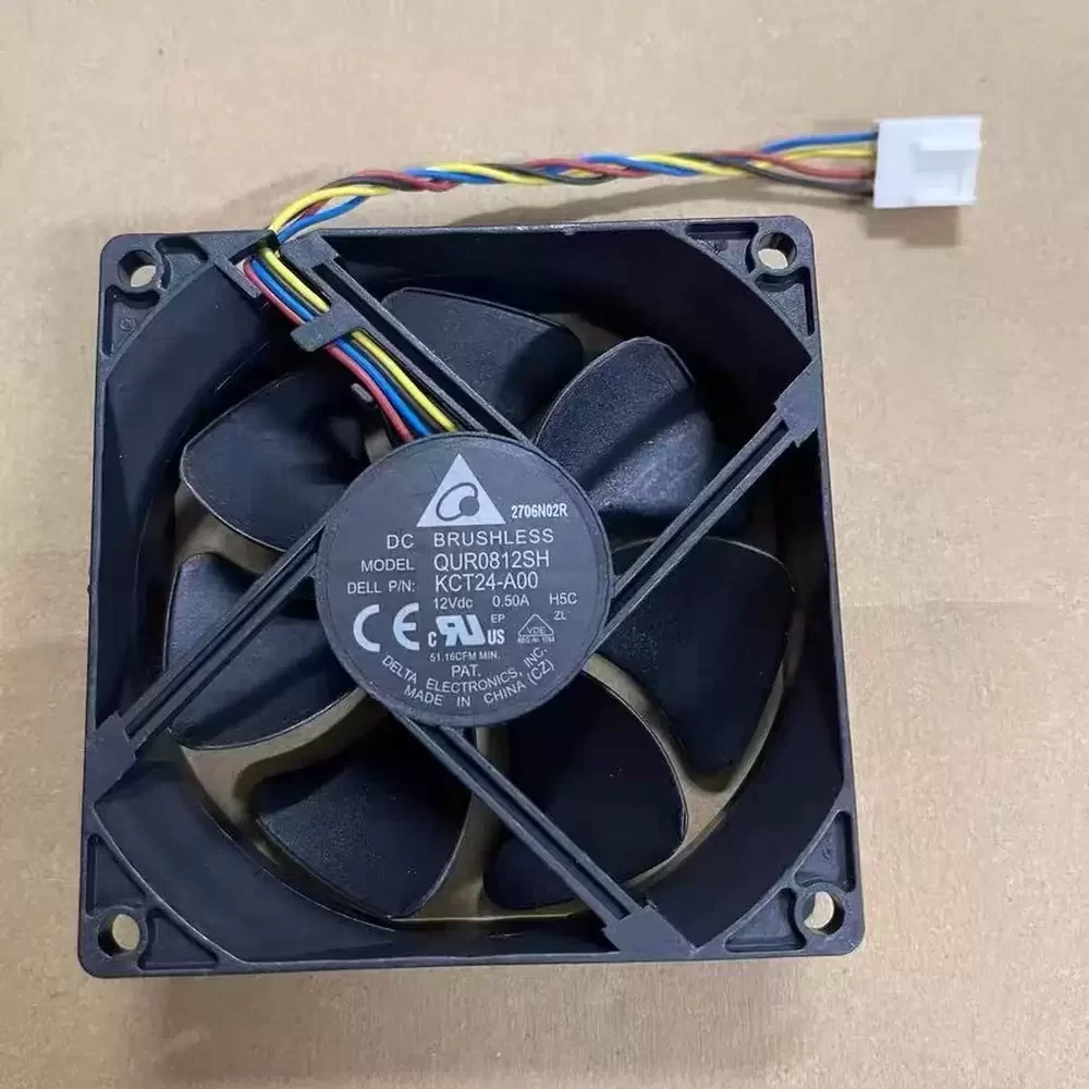 QUR0812SH-H5C Delta 12VDC 0.50A 80x80x25mm Axial Fan