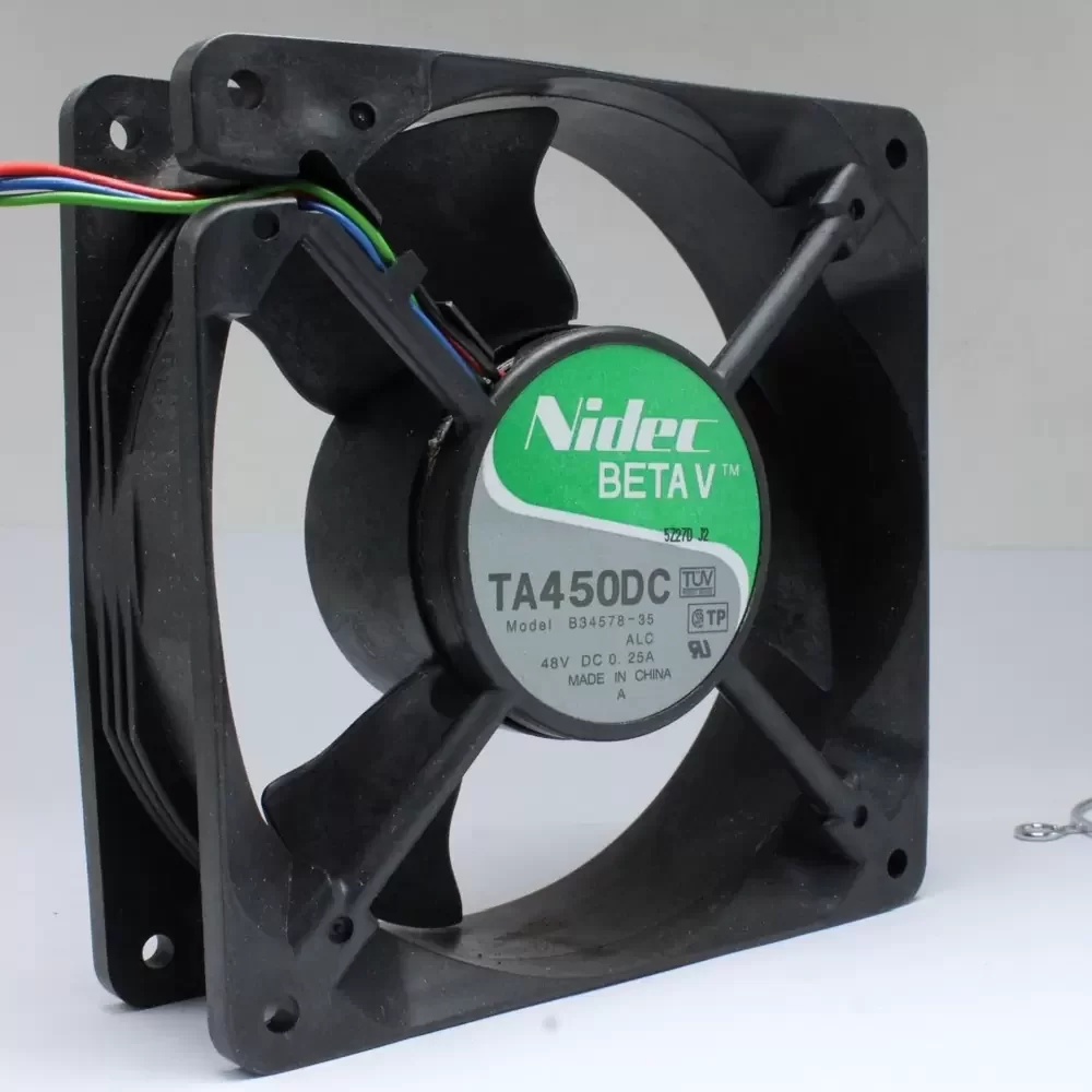 TA450DC B34578-35 Nidec 48VDC 120x120x38mm Axial Fan TA450DC B34578-35 Nidec 48VDC 120x120x38mm Axial Fan