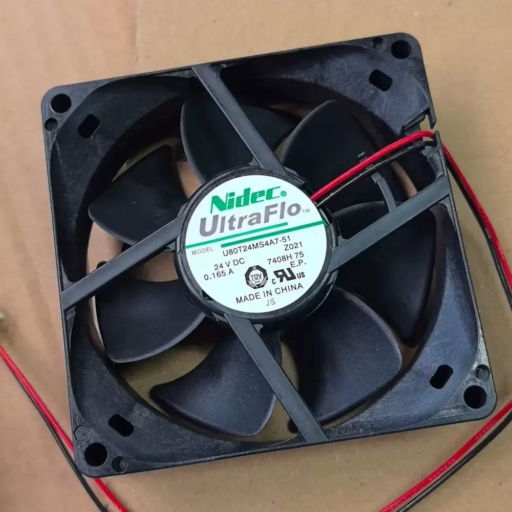 U80T24MS4A7-51Z021 Nidec 24VDC 80x80x25mm Axial Fan U80T24MS4A7-51Z021 Nidec 24VDC 80x80x25mm Axial Fan