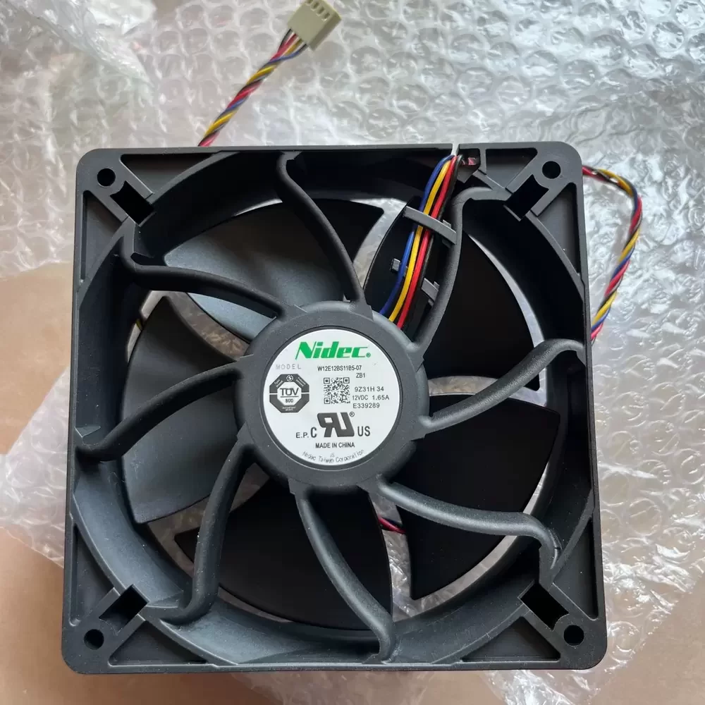 W12E12BS11B5-07ZB1 Nidec 12VDC 120x120x38mm Axial Fan W12E12BS11B5-07ZB1 Nidec 12VDC 120x120x38mm Axial Fan
