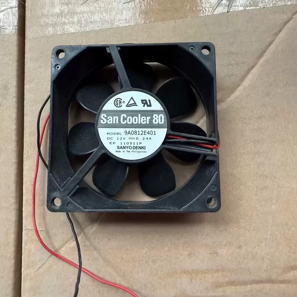 9A0812E401 Sanyo Denki 12VDC 2.88W 80x80x25mm Axial Fan