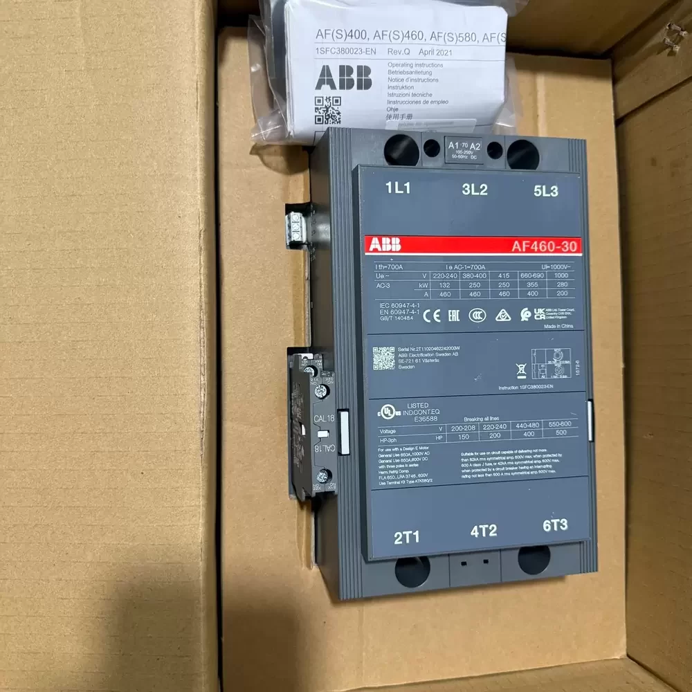 AF460-30 ABB 100-250V 460A 250kW 3-Pole Power Contactor