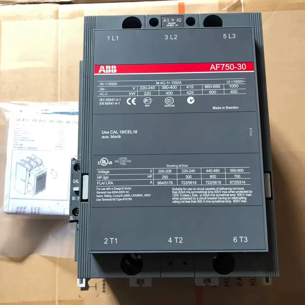 AF750-30-11 ABB 1050A 400kW 3P 1000V Industrial Contactor