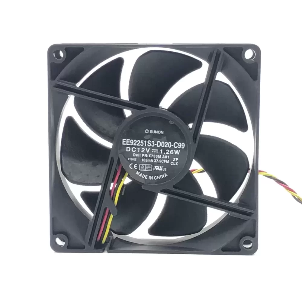 EE92251S3-D020-C99 SUNON 12VDC 1.26W 92x92x25mm Axial Fan