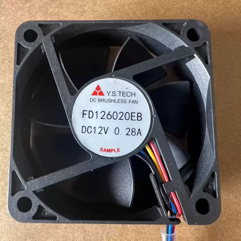 FD126020EB Y.S.TECH 12VDC 3.36W 60x60x20mm PWM Axial Fan