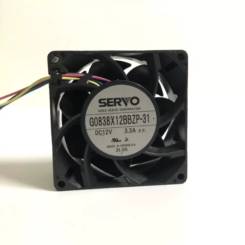 G0838BBZP-31 Nidec Servo 12VDC 3.3A 80x38mm Axial Fan