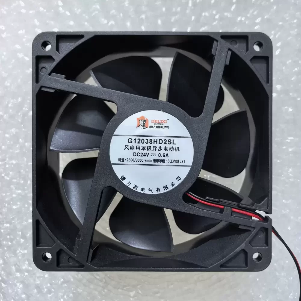 G12038HD2SL Delixi 24VDC 0.6A 120x120x38mm Axial Fan