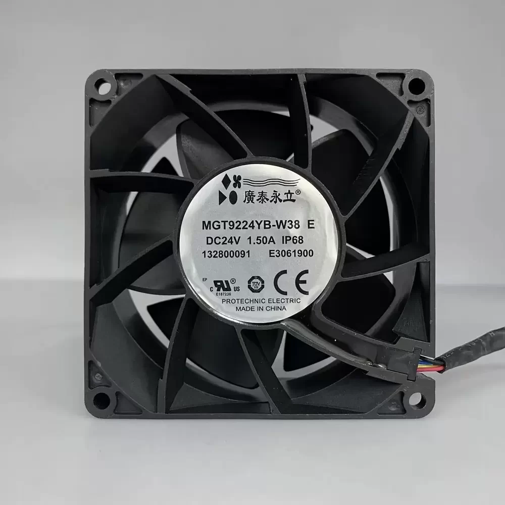 MGT9224YB-W38E Protechnic 24VDC 1.50A 92x92x38mm IP68 Fan