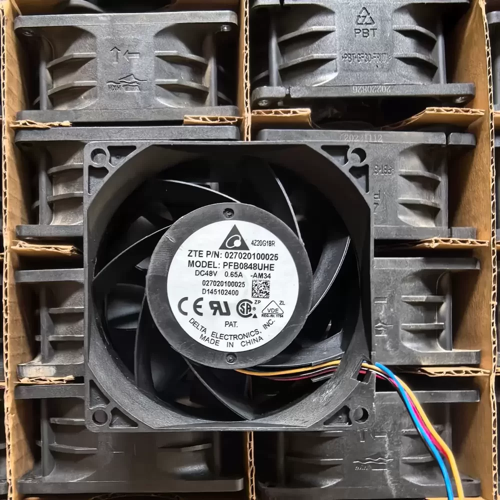 PFB0848UHE-AM34 Delta 48VDC 0.65A 80x80x38mm Axial Fan