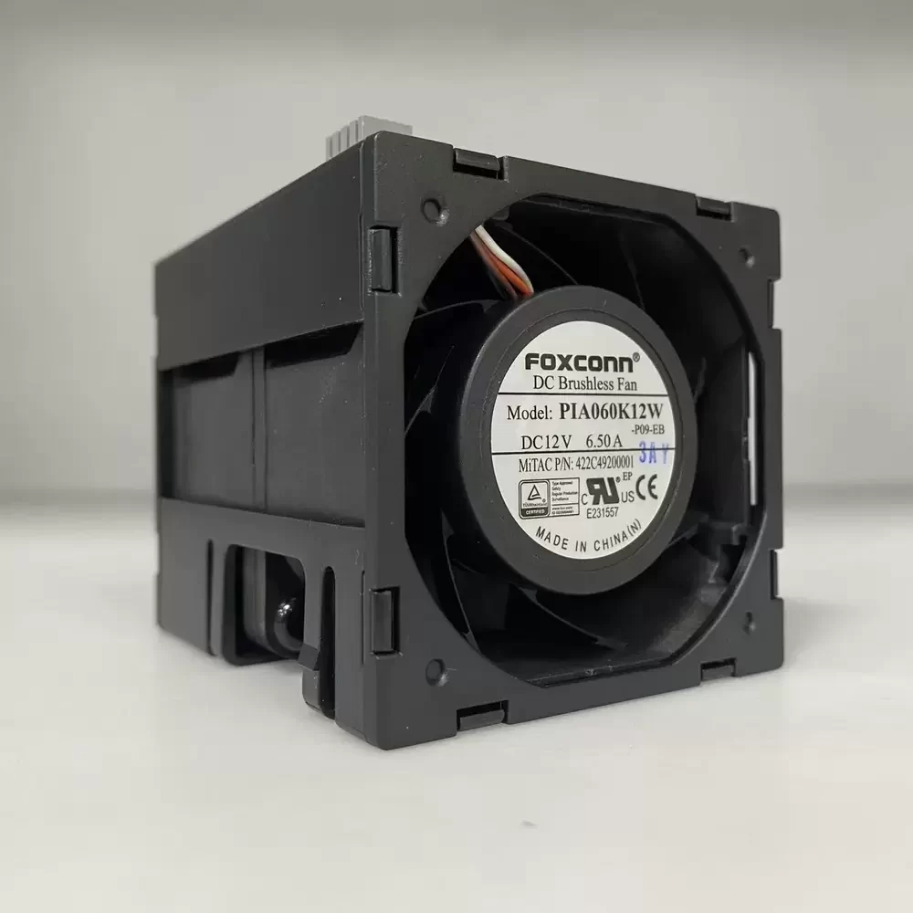 PIA060K12W-P09-EB Foxconn 12VDC 6.50A 60x60x76mm DC Axial Fan