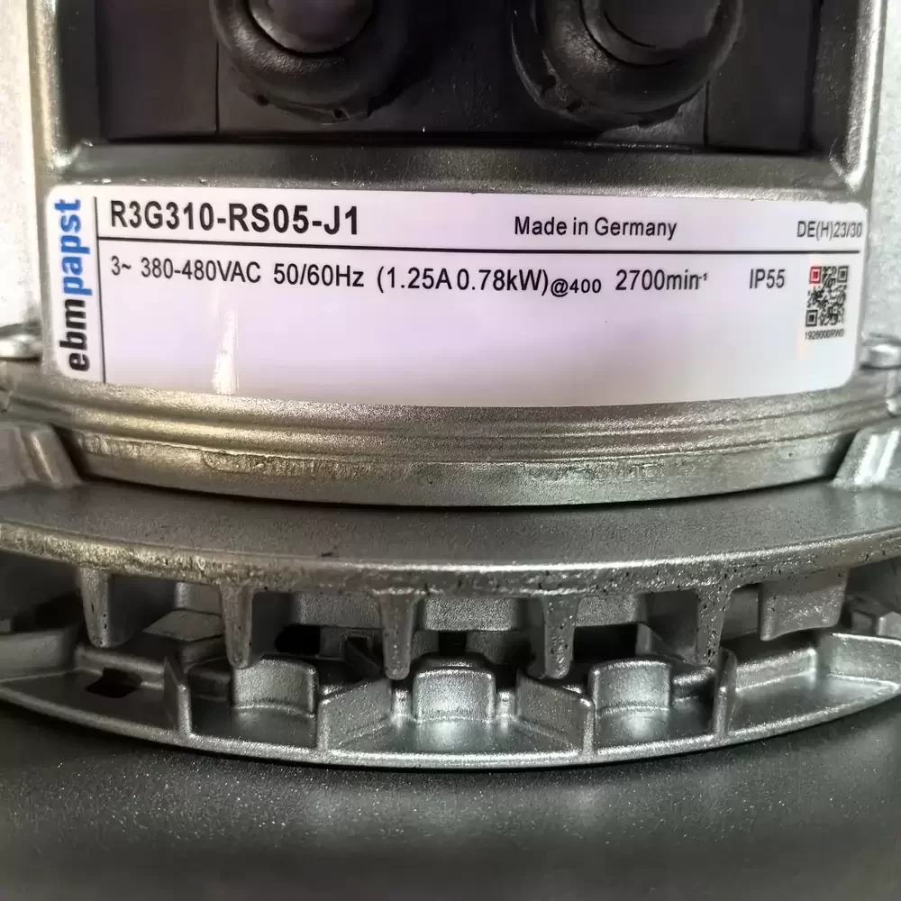 R3G310-RS05-J1 ebmpapst 380-480VAC 310mm EC Centrifugal Fan R3G310-RS05-J1 ebmpapst 380-480VAC 310mm EC Centrifugal Fan