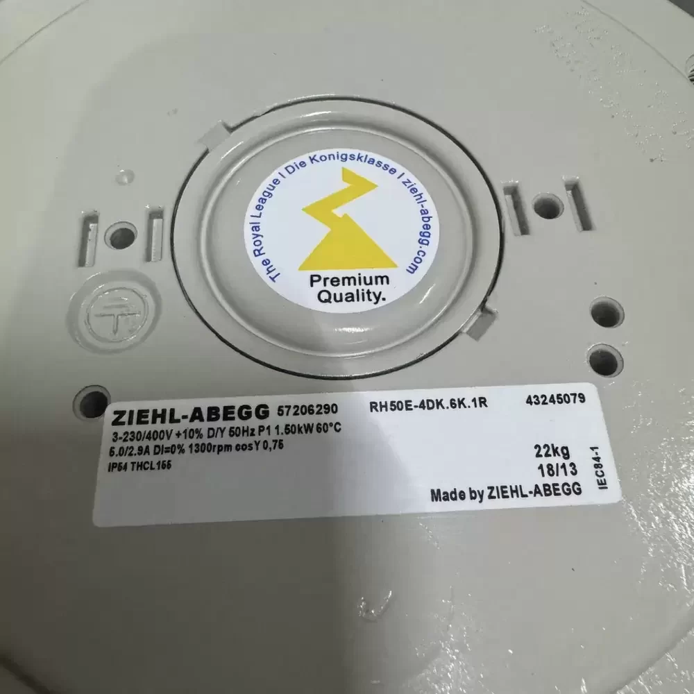 RH50E-4DK.6K.1R ZIEHL-ABEGG 380V 1.5kW 500mm Centrifugal Fan RH50E-4DK.6K.1R ZIEHL-ABEGG 380V 1.5kW 500mm Centrifugal Fan