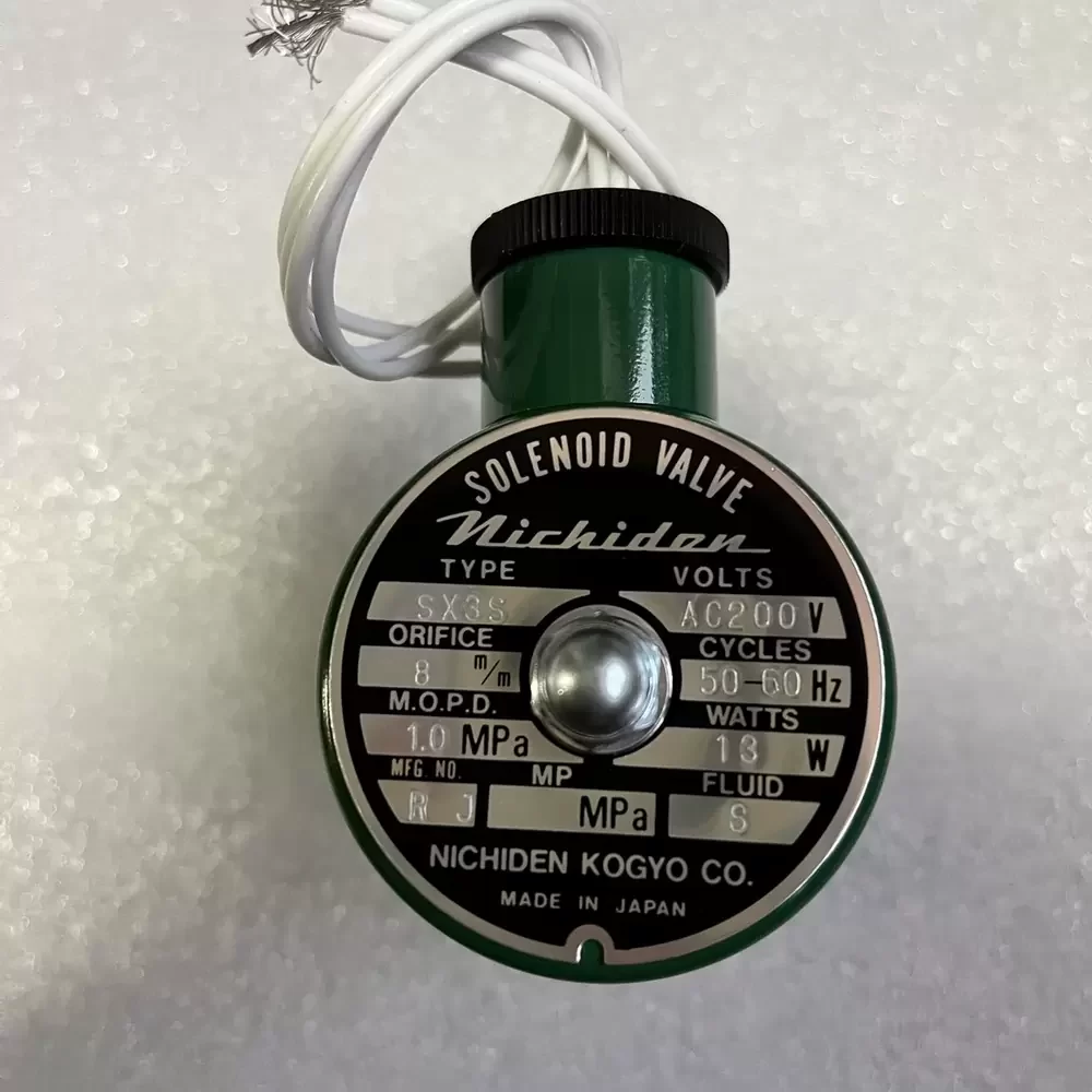 SX3S NICHIDEN KOGYO AC200V 8mm 1.0MPa Solenoid Valve