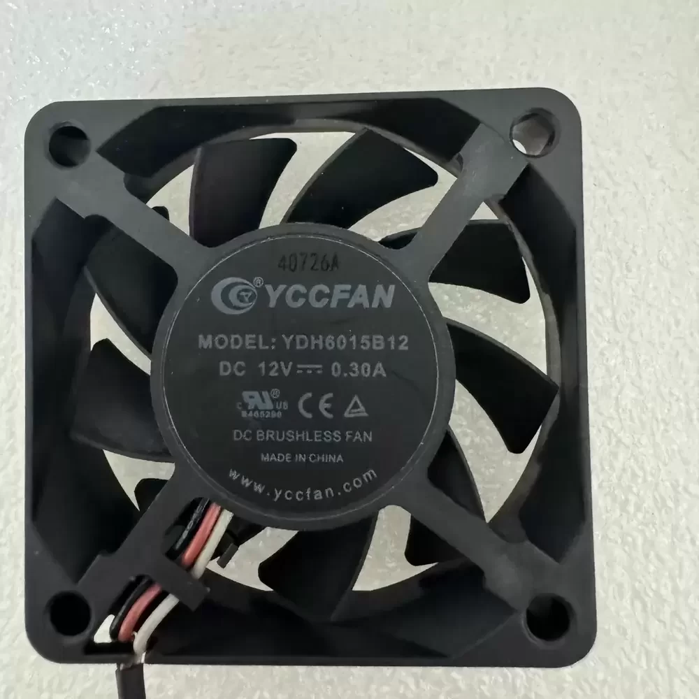 YDH6015B12 YCCFAN 12VDC 0.3A 60x60x15mm Axial Cooling Fan YDH6015B12 YCCFAN 12VDC 0.3A 60x60x15mm Axial Cooling Fan