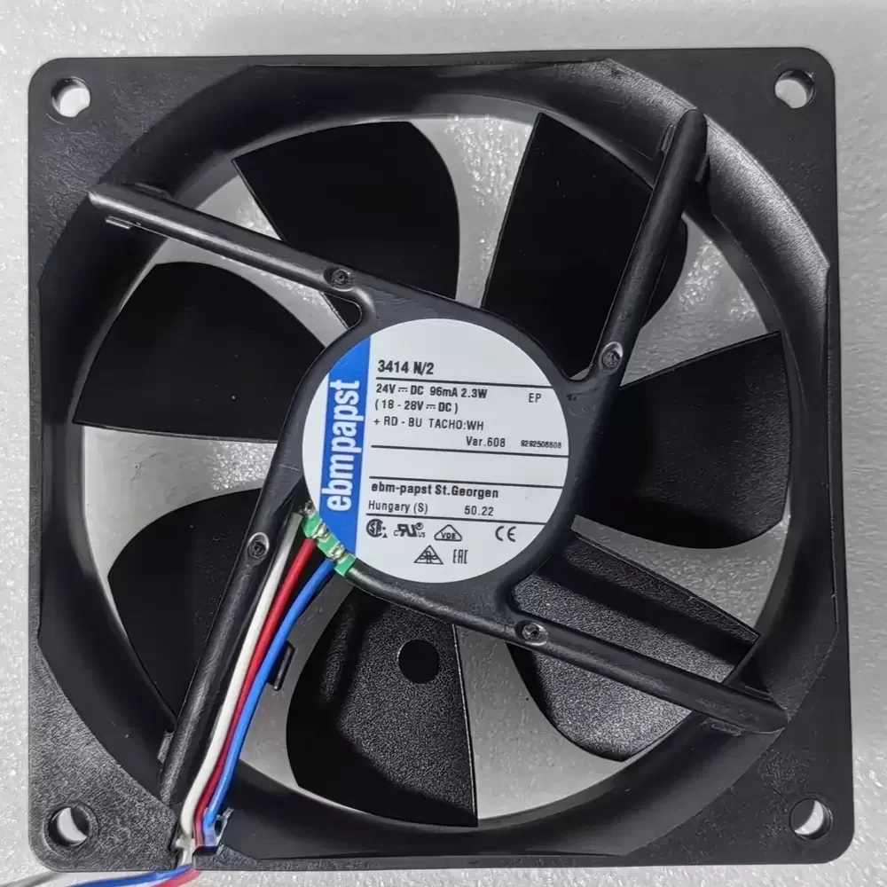 3414N/2-608 ebm-papst 24VDC 2.3W 92x92x25mm DC Axial Fan