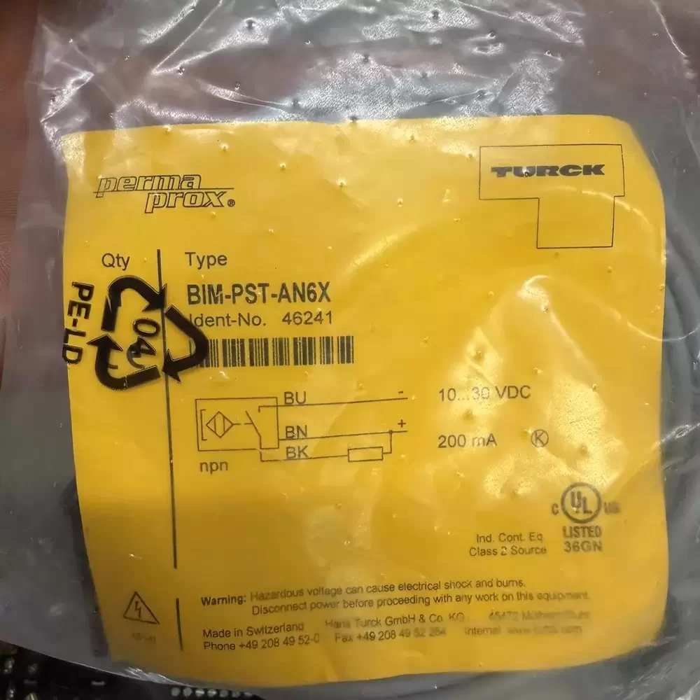 RKC4T-15/TXL & BIM-PST-AN6X TURCK 30VDC 15m Sensor Kit RKC4T-15/TXL & BIM-PST-AN6X TURCK 30VDC 15m Sensor Kit