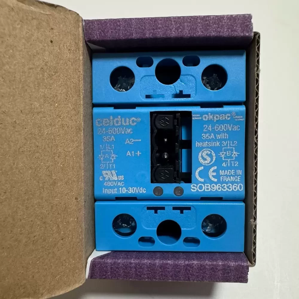 SOB963360 Celduc 24-600VAC 35A Dual Phase Solid State Relay